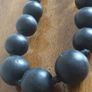 Vintage black wooden necklace. Image 2