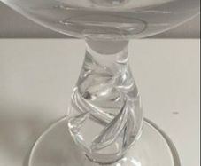Fabulous vintage  tall Dartington crystal glass  compote dish,