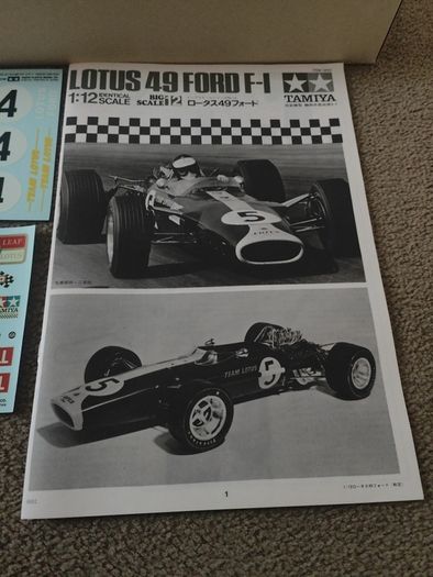 Tamiya 1/12 Lotus 49 Ford F-1 1968 J. Clark. Formula 1. 12012