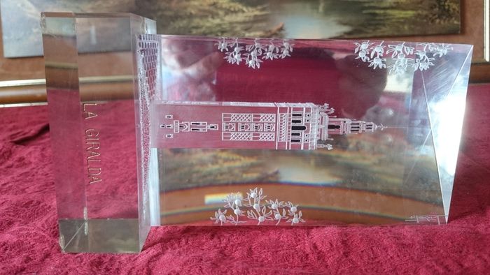 8.25 Inches Tall La Giralda Bell Tower Glass Prism