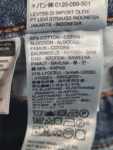 LEVIS 511 slim fit jeans blue denim Size W 30 L 30 zip fly