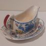 Beautiful Vintage Masons Ironstone Individual Gravy Boat and Matching Underplate in the Regency Pattern, Circa 1940 - Unusual Size Image 3