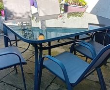 Glass top Garden table and chairs