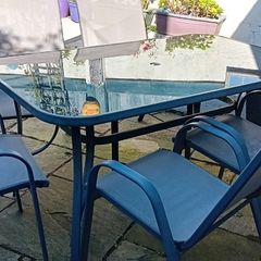 Glass top Garden table and chairs