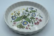 Vintage Heron Cross Pottery Ceramic Quiche Flan Dish Floral Made in England