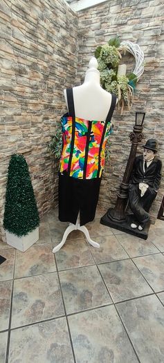 Vintage 80s 90s Jacqueline lechat Cannes pencil floral dress with cropped blazer