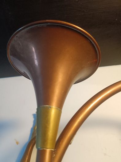 A Pair of Copper and Brass Horns