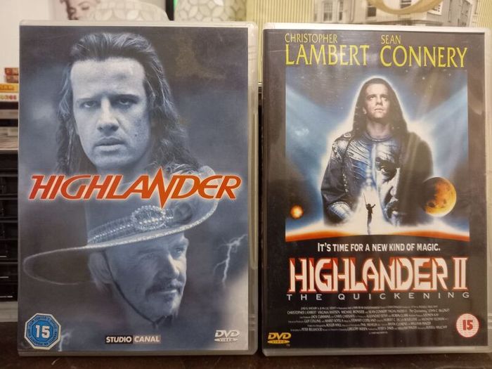 Highlander + Highlander 2 The Quickening DVD bundle sean connery christopher lambert action sci fi fantasy