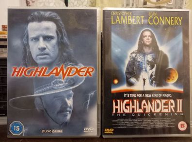 Highlander + Highlander 2 The Quickening DVD bundle sean connery christopher lambert action sci fi fantasy