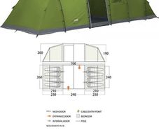Vango 800 longleat 8 man pole tent
