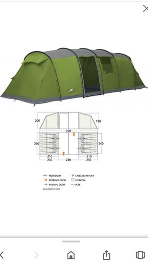 Vango 800 longleat 8 man pole tent