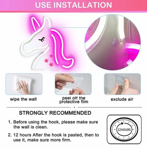 Unicorn Neon Light - 3D Novelty Acrylic Unicorn Light for Wall Decor, USB Powered LED Unicorn Signs with Switch, Unicorn Neon Signs for Bedroom, Kids Room, Party, Christmas, Girls Gift