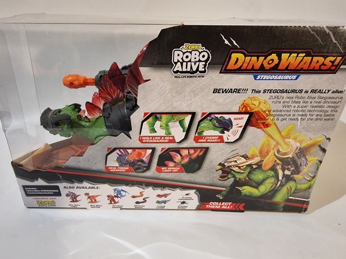 ZURU Robo Alive Dino Wars Stegosaurus Robotic Dinosaur  Lights, Sounds & Firing Weapon!