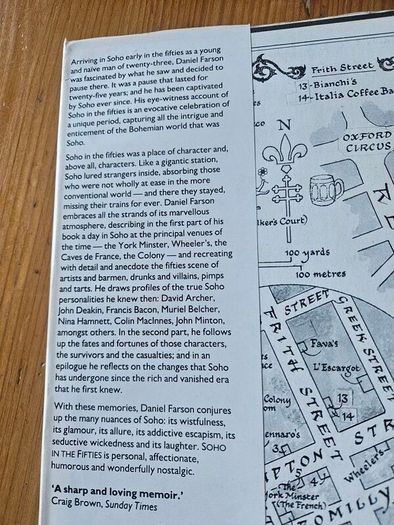 Soho In The Fifties. By Daniel Farson. With An Introduction By George Melly. Large Volume Hardback With Dustjacket In Good Condition.  See Photos For Same.