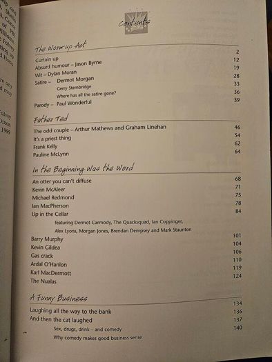Gift Of The Gag. The Explosion In Irish Comedy. By Stephen Dixon And Deirdre Flavey. First Edition Large Volume Paperback In Good Condition.  See Photos For Same.