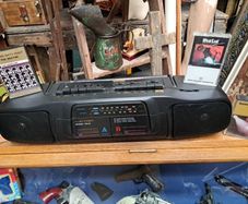 Vintage Twin Cassette Radio Boombox
