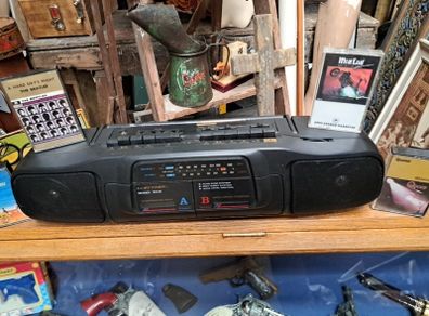 Vintage Twin Cassette Radio Boombox