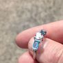 Sky blue Topaz and Zircon Sterling silver ring Image 6