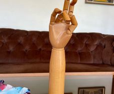 Antique Articulated Wooden Hand Arm Decorative from the Dents Glove Factory Worcester England