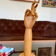 Antique Articulated Wooden Hand Arm Decorative from the Dents Glove Factory Worcester England