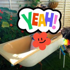Cast Iron Vintage Peach Retro Bath Outdoor Pool