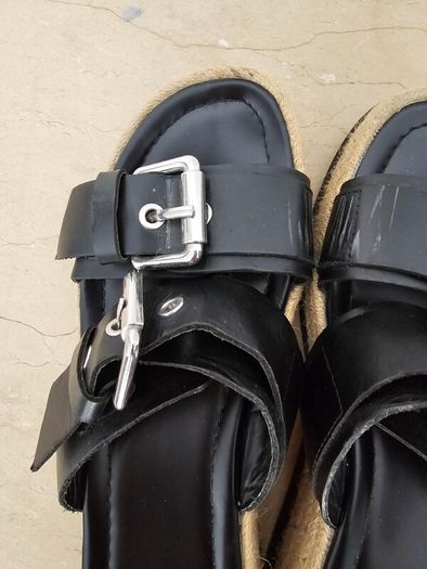 Zara Slip On Espadrille Black Sandals