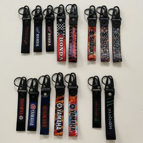 Motorbike Strap Keychian Lanyard with Lobster Clasp Closure - Honda, Suzuki, Yamaha