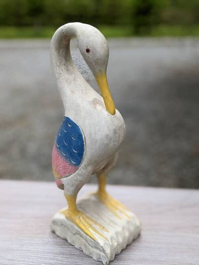 vintage hand carved bird
