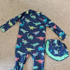 M and S boys swimsuit with hat 6-7yrs