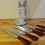 New Berlinger Haus Burgundy 8 Piece Block Knife Set Image 2