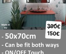 LED Bathroom Mirror 50x70cm Touch Switch