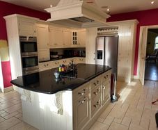 Kitchen with Solid Marble Counter Tops