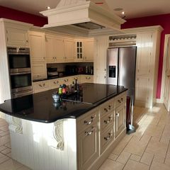 Kitchen with Solid Marble Counter Tops