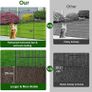 12 Panel No Dig Decorative Garden Fence with Gate - 107cm H x 8.1 m L, Tall Animal Barrier for Dogs Rabbits, Rustproof Metal Wire Panels for Yard, Patio, and Outdoor Border Use Image 3
