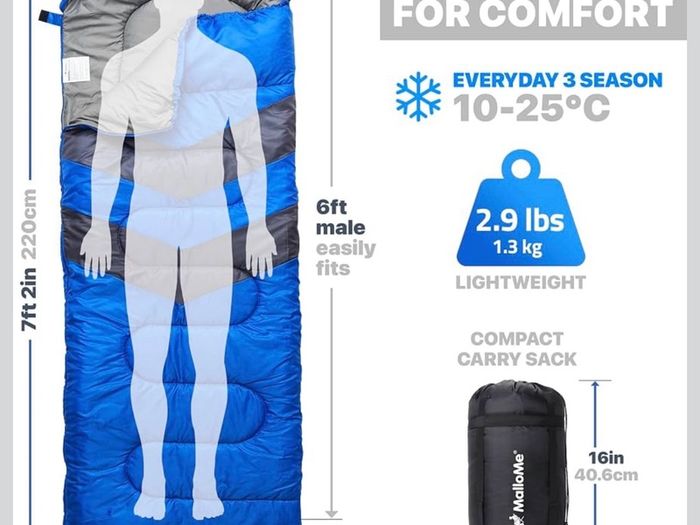 Sleeping Bags for Adults & Kids Sleeping Bag 3-4 Season - Ultralight Backpacking Sleeping Bag Cold Weather & Warm, Lightweight Compact, Single Adult Girls Boys Winter Sleep Camping Accessories