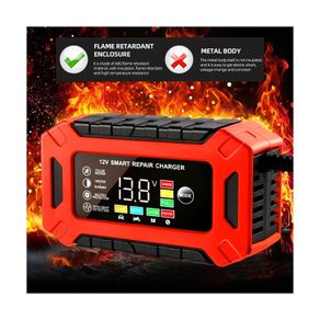 12V Smart Automatic Car Battery Charger Jump Starter Pulse Repair LCD Display - FREE DELIVERY