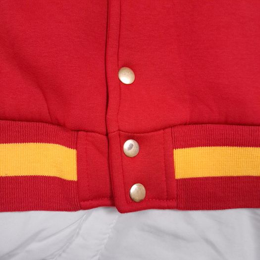Spreadshirt Cheez It Red Yellow Varsity Bomber Jacket Size M