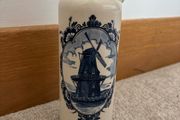 Vintage Delft Blue Ceramic Bottle
