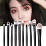 Make up Brush Set 20 PCs Professional Face Eyeliner for Foundation Blush Concealer Eyeshadow with Travel Black Image 3