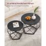 2 x side table  Coffee Table Set White-Black or Brown 2 Pieces Image 4
