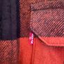 Mens Levis Red and Black Buffalo Check Shirt Long Sleeve. Size Small. Image 4