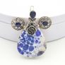 Chunky Blue Spot Jasper & Iolite 925 Silver Pendant Image 6