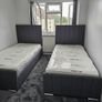 Single Divan Bed And Mattress With Headboard Image 3