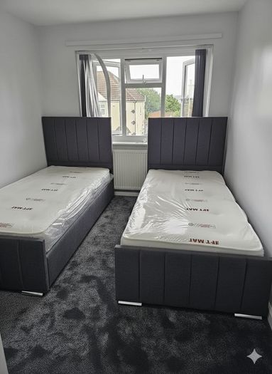 Single Divan Bed And Mattress With Headboard