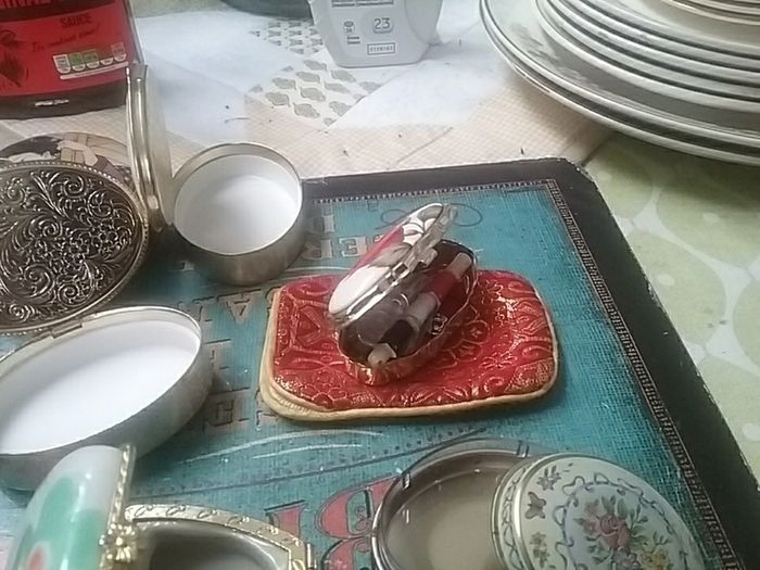 Selection of Vintage Ceramic/Metal Pill Boxes & Other Decorative Items