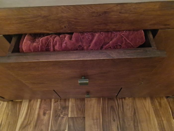 Solid Dark Wood Sideboard