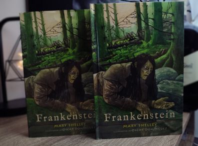 Frankenstein ! Abridged Edition ! by Mary Sheley ! Illustrated by Oscar Dominguez ! Horror ! 2017 ! by Young Readers !