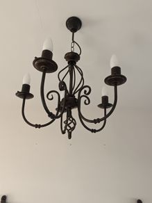 Vintage cast iron chandelier