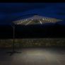 3M overhang parasol with LED lights and weights Image 4