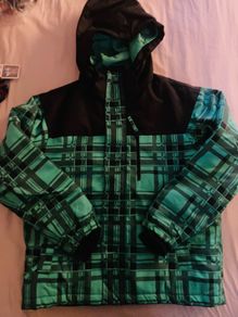 Green boys' ski jacket